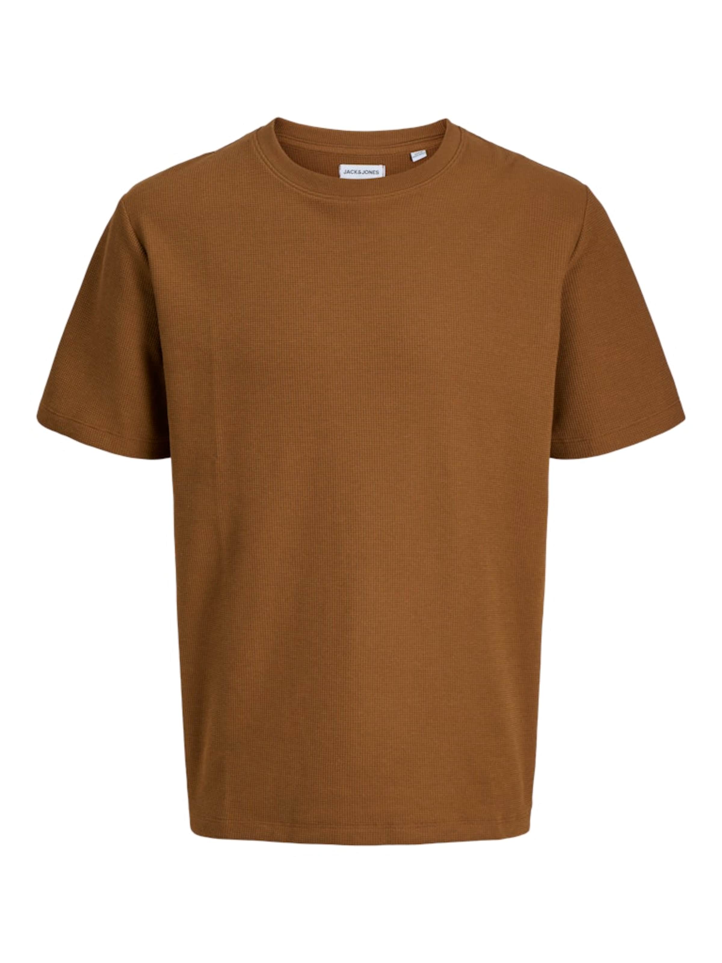 JACK & JONES Shirt 'JJEAustin' in Brown: front
