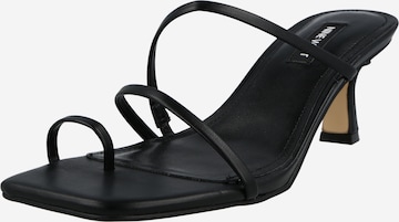 Nine West T-Bar Sandals 'NAILA' in Black: front