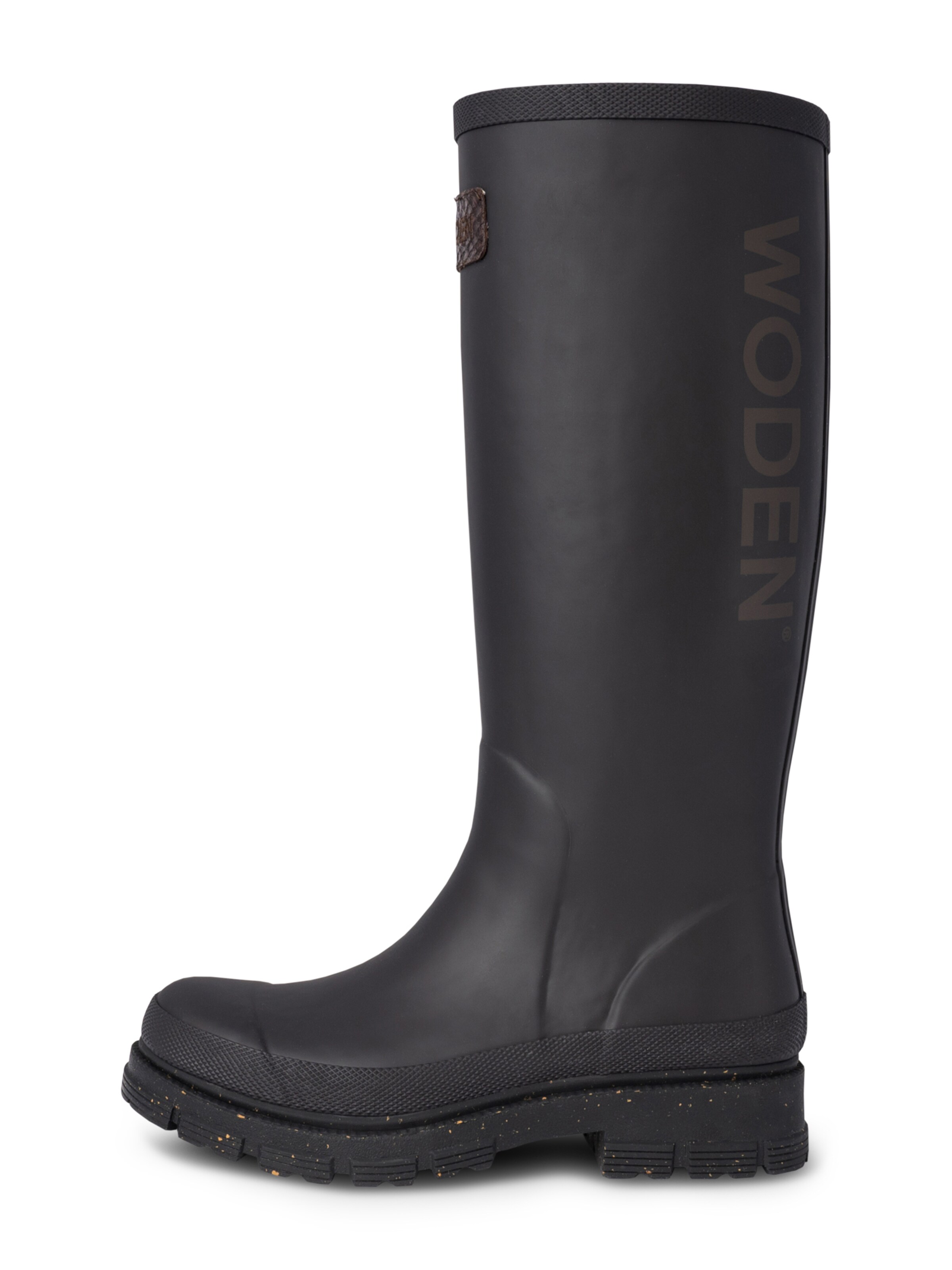 WODEN Rubber boot in Black: front