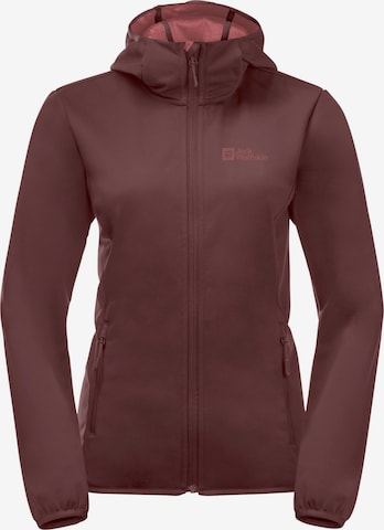 JACK WOLFSKIN Outdoorjas 'Windhein' in Rood: voorkant