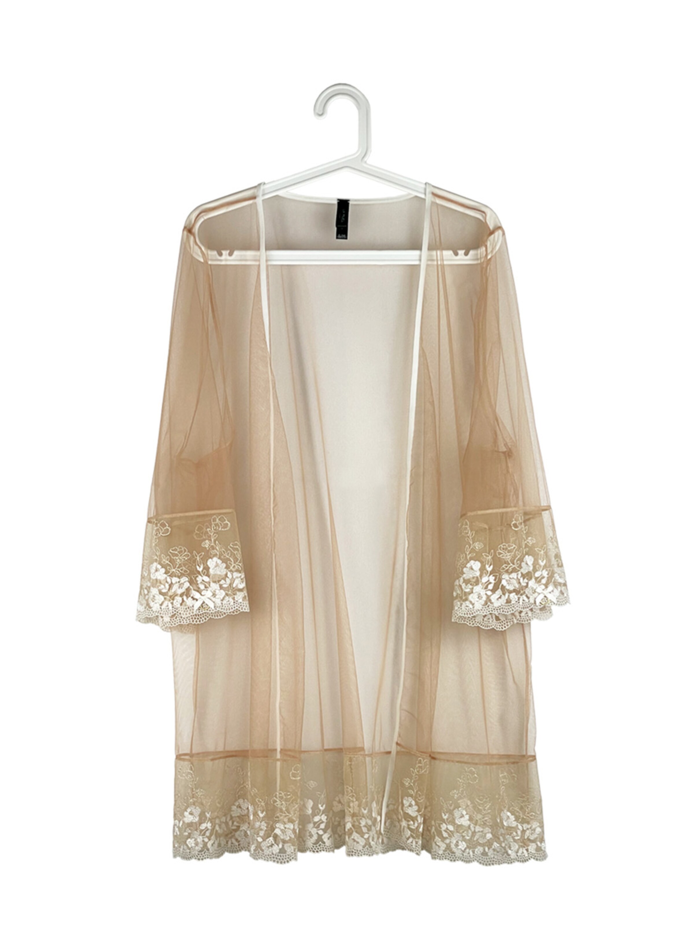 La Muel Lingerie Dressing gown 'bride carnelian- robe' in Champagne, Item view