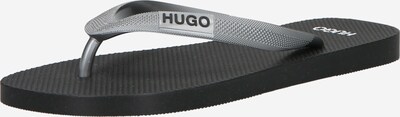 HUGO Flip-Flops 'Onfire' i mørkegrå / svart, Produktvisning