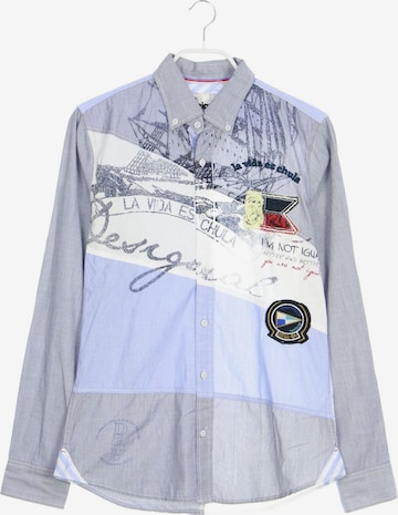 Desigual Button Up Shirt in S in Grey: front