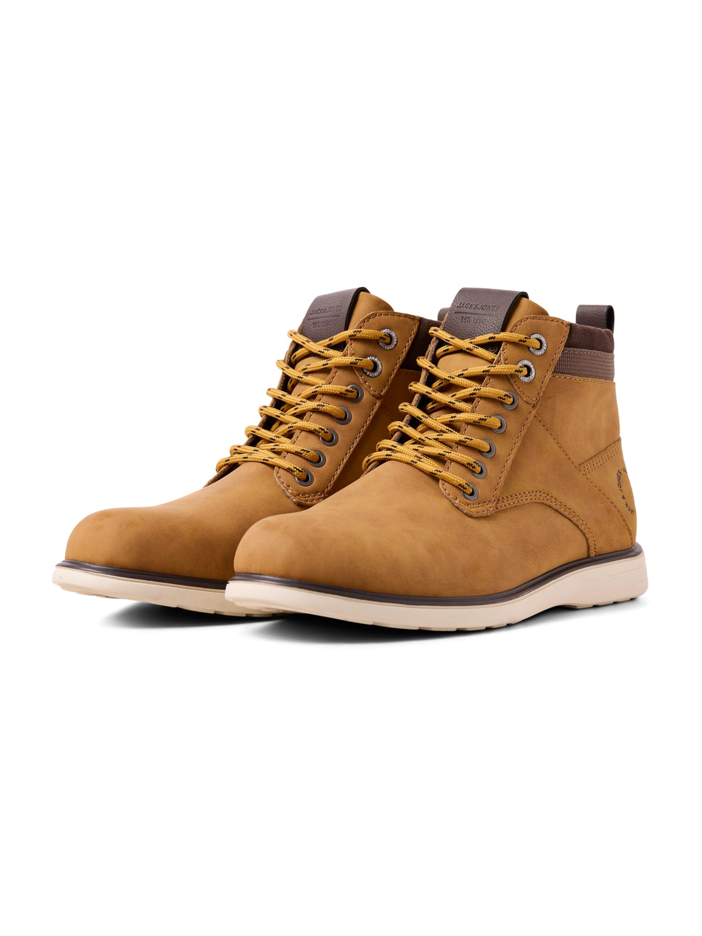 JACK & JONES Lace-Up Boots 'JFWDENVER' in Yellow