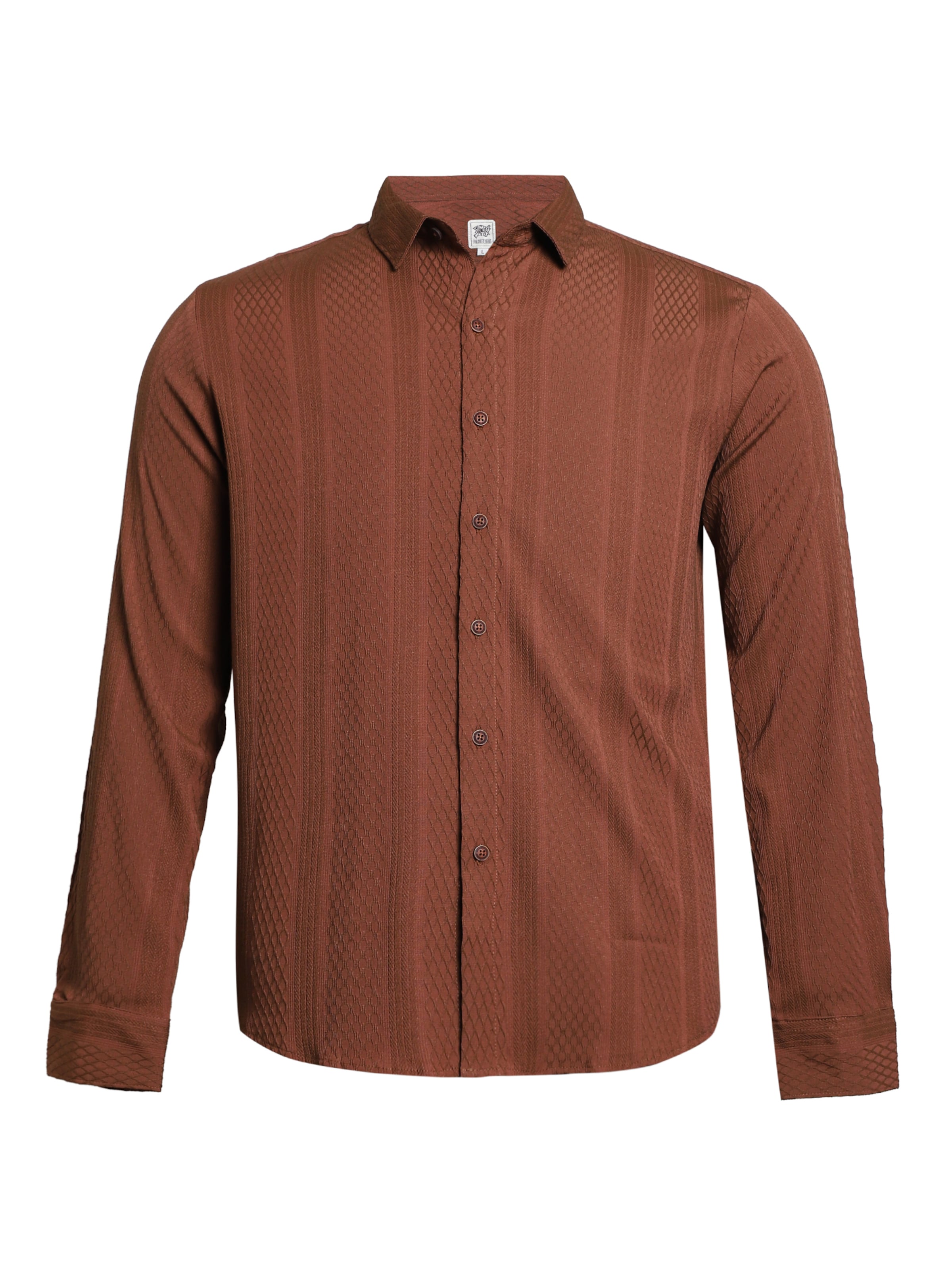 Campus Sutra - Regular Fit Camisa 'Tarah' em castanho: frente