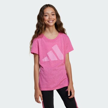 T-Shirt fonctionnel 'Essentials' ADIDAS SPORTSWEAR en rose : devant