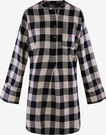 Polo Ralph Lauren Nachthemd ' Cozy Flannel ' in Zwart: voorkant