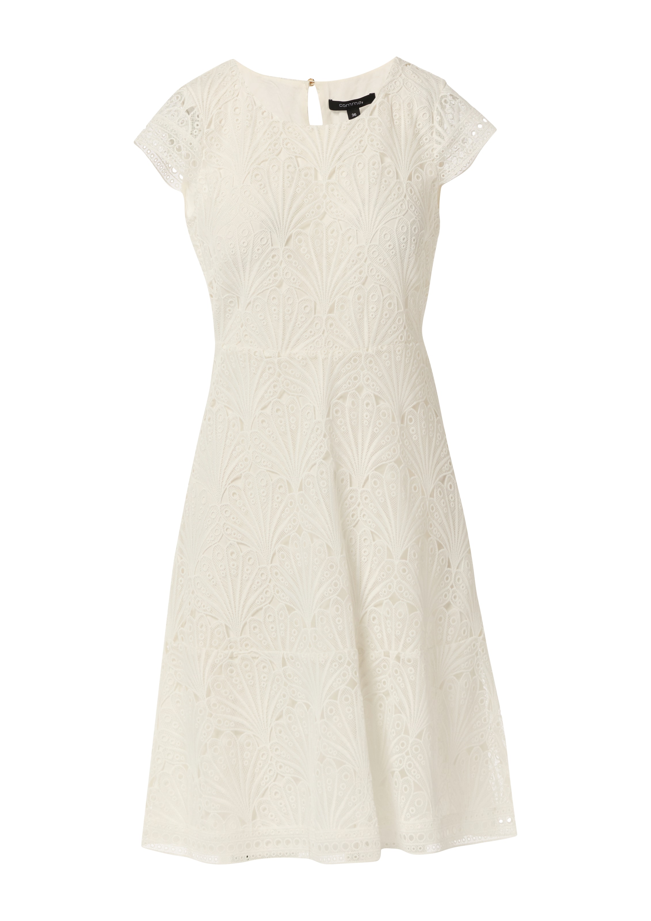 COMMA Платье в Белый: спереди