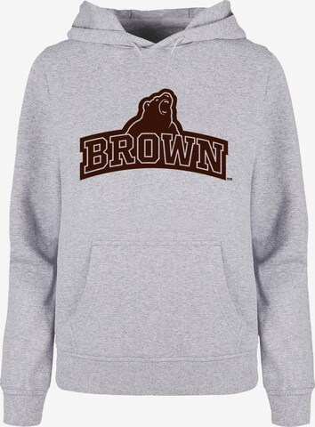 Merchcode Sweatshirt 'Brown University - Bear' in Grau: predná strana