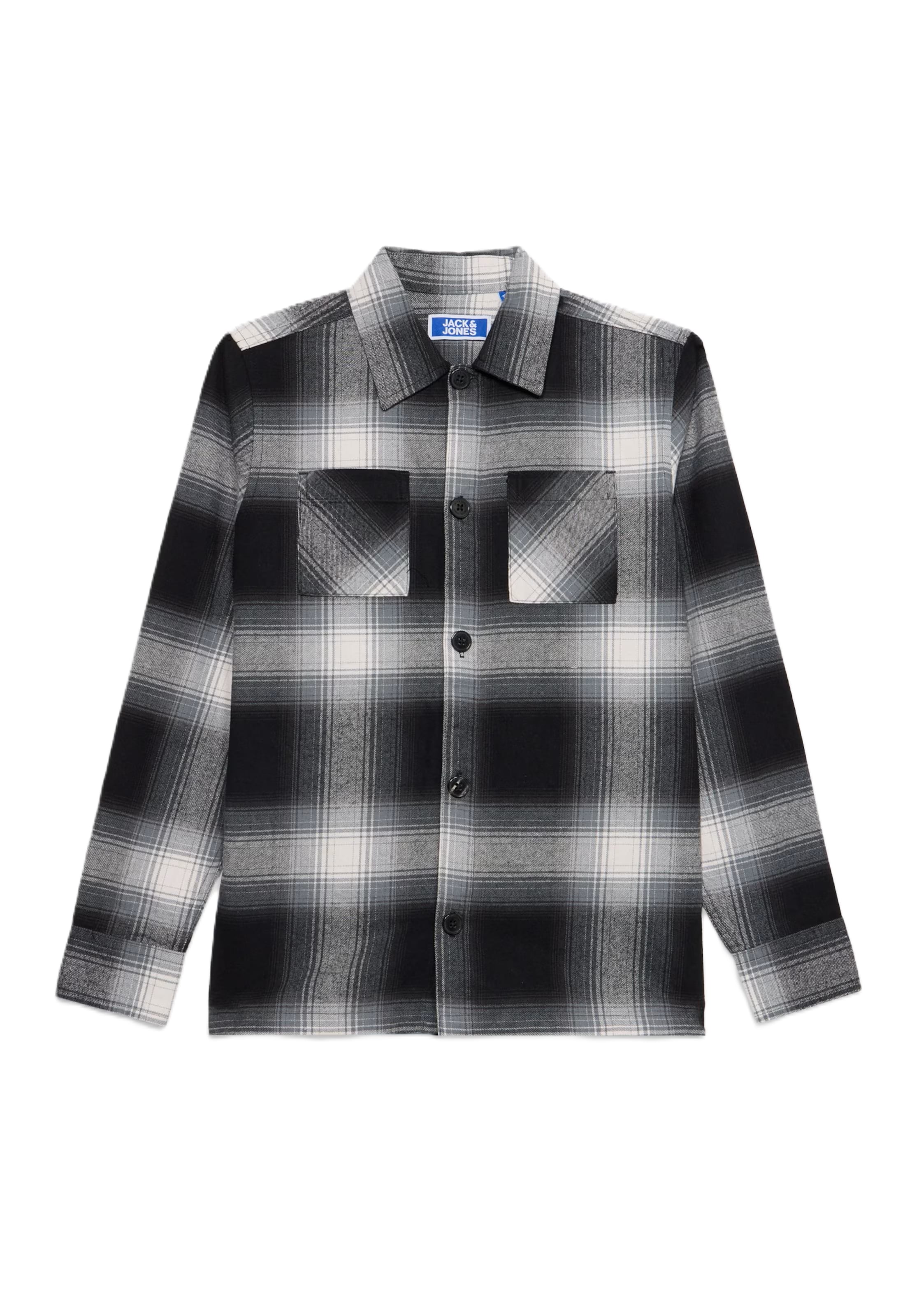 Jack & Jones Junior Button up shirt 'JJEJACKSON' in Grey: front