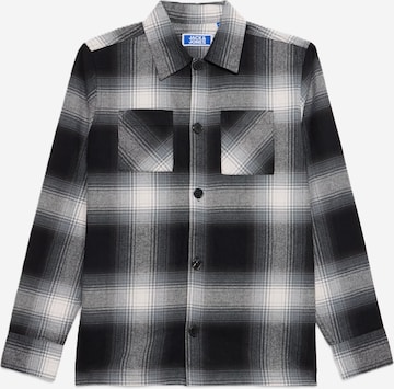 Jack & Jones Junior Button up shirt 'JJEJACKSON' in Grey: front