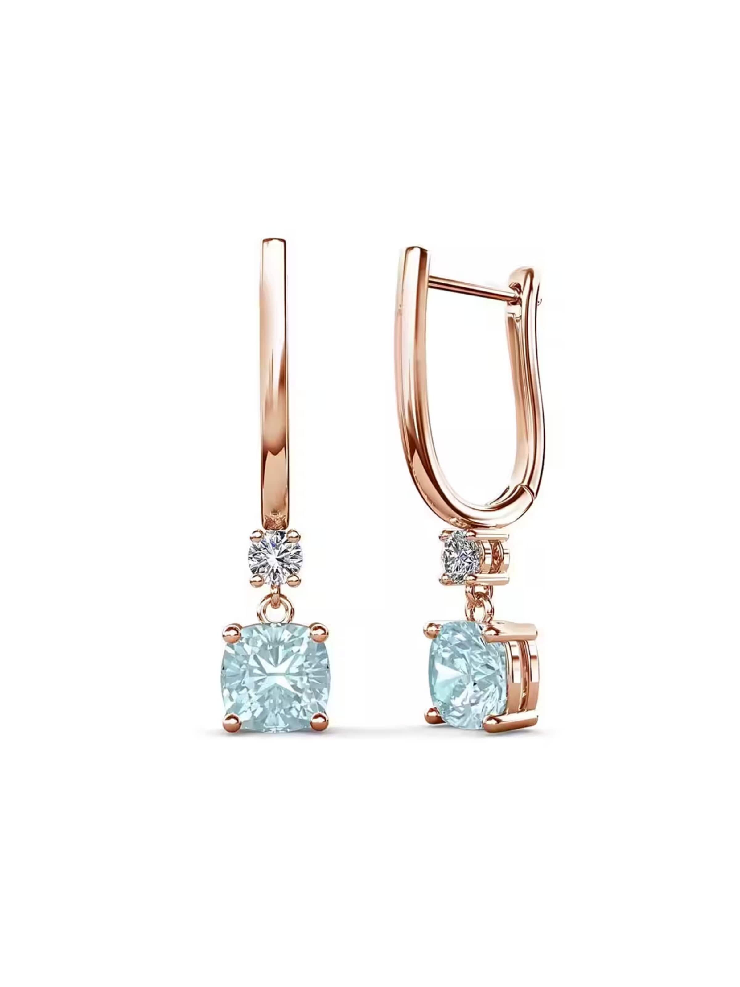 ROUGEMONT Jewellery Ohrringe 'Damen Creolen Ohrringe Topas 925 Sterling Silber'‌‌‌‌‌‌‌‌‌ in Gold: Vorderseite