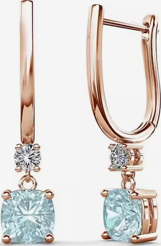 ROUGEMONT Jewellery Ohrringe 'Damen Creolen Ohrringe Topas 925 Sterling Silber' in Gold: Vorderseite