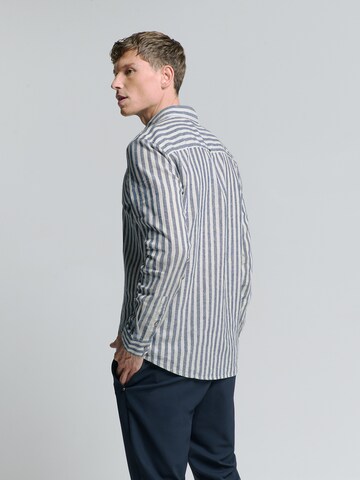 No Excess Regular fit Overhemd in Blauw