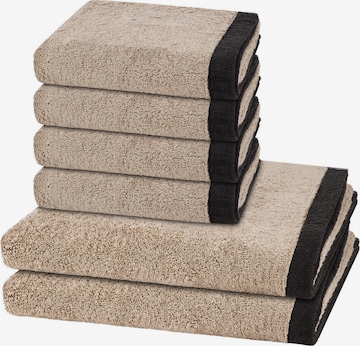 Cawö Towel 'Lifestyle Splash' in Beige: front