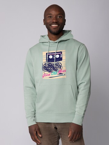 Watapparel Sweatshirt ' Good Old Mess ' in Groen: voorkant