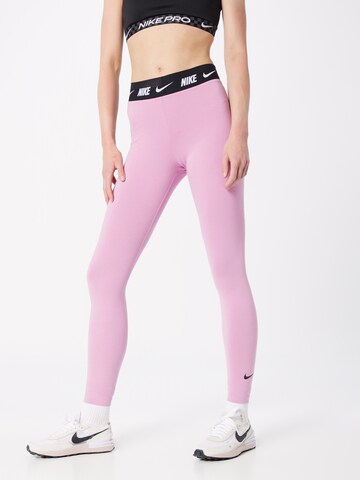 Nike Sportswear Skinny Legginsy 'Club' w kolorze fioletowy: przód