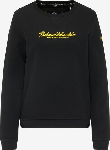 Sweat-shirt Schmuddelwedda en noir : devant