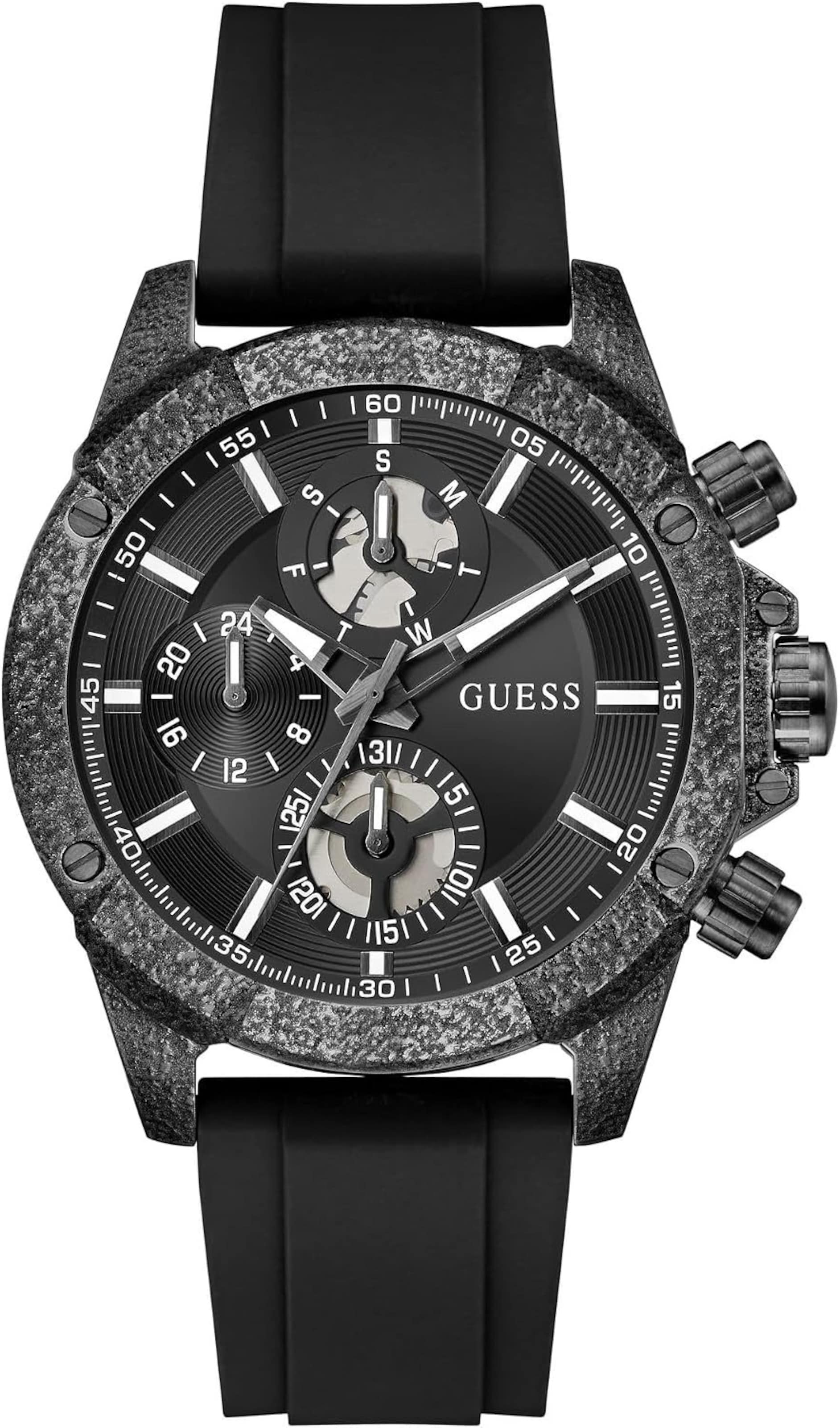 Orologio analogico di GUESS in nero: frontale