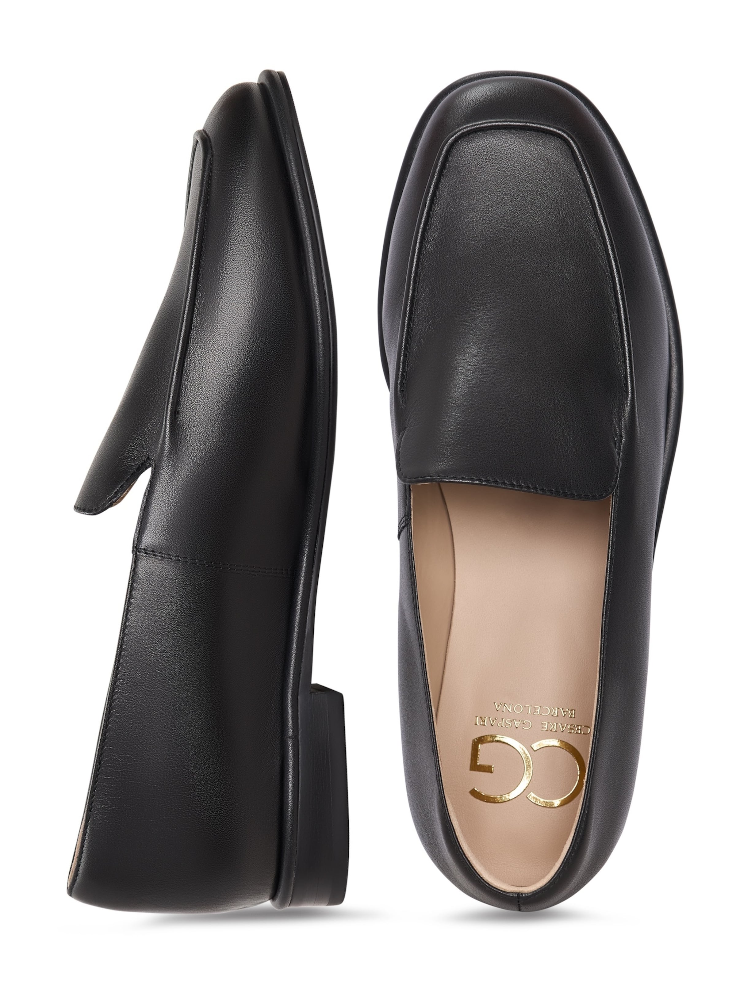 CESARE GASPARI Slipper in Schwarz