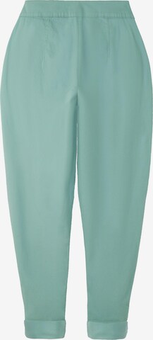 SHEEGO Tapered Pleat-Front Pants in Green