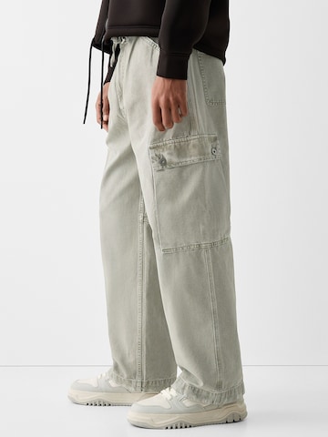 Bershka Loosefit Hose in Grün