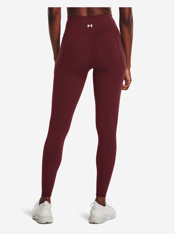 UNDER ARMOUR Skinny Sports trousers 'Meridian' in Red