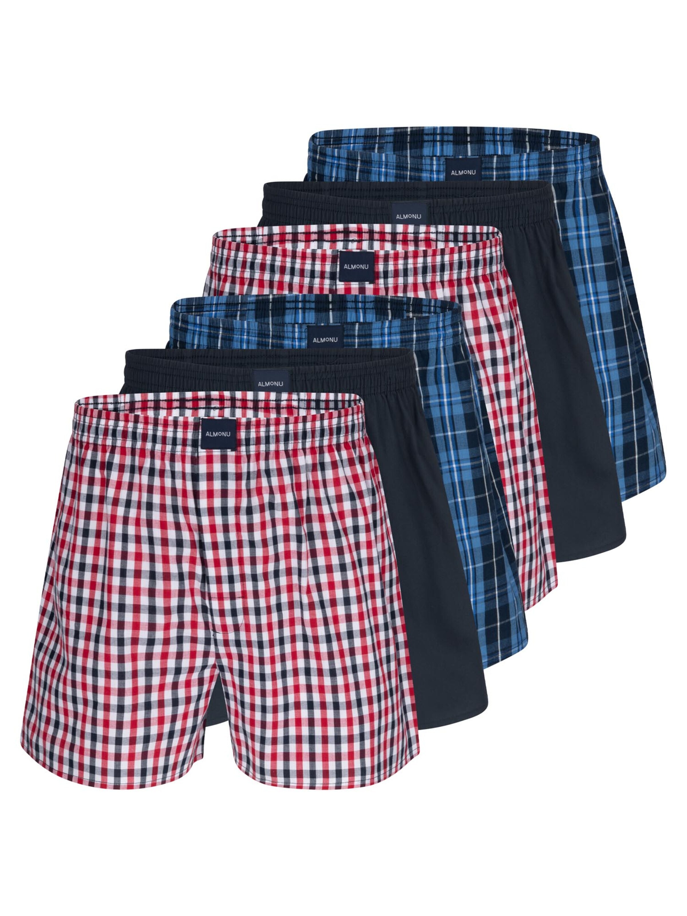 Almonu Boxershorts 'Web' in Blauw: voorkant