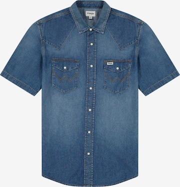 WRANGLER Regular Fit Hemd in Blau: predná strana