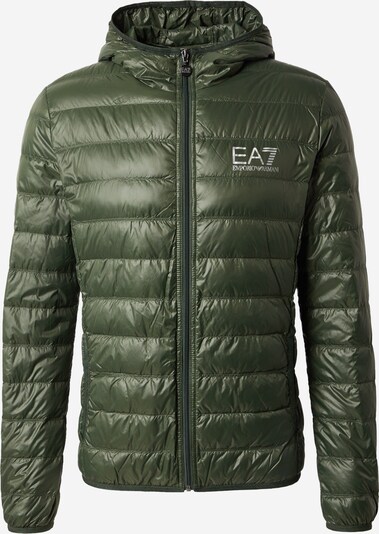 EA7 Emporio Armani Casaco de inverno em cinzento-prateado / verde escuro, Vista do produto