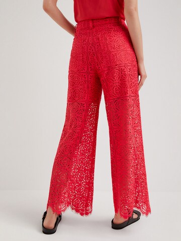 Wide Leg Pantalon 'Austin' Desigual en rouge