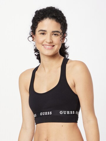 GUESS Bustier Sport bh 'ALINE' in Zwart: voorkant