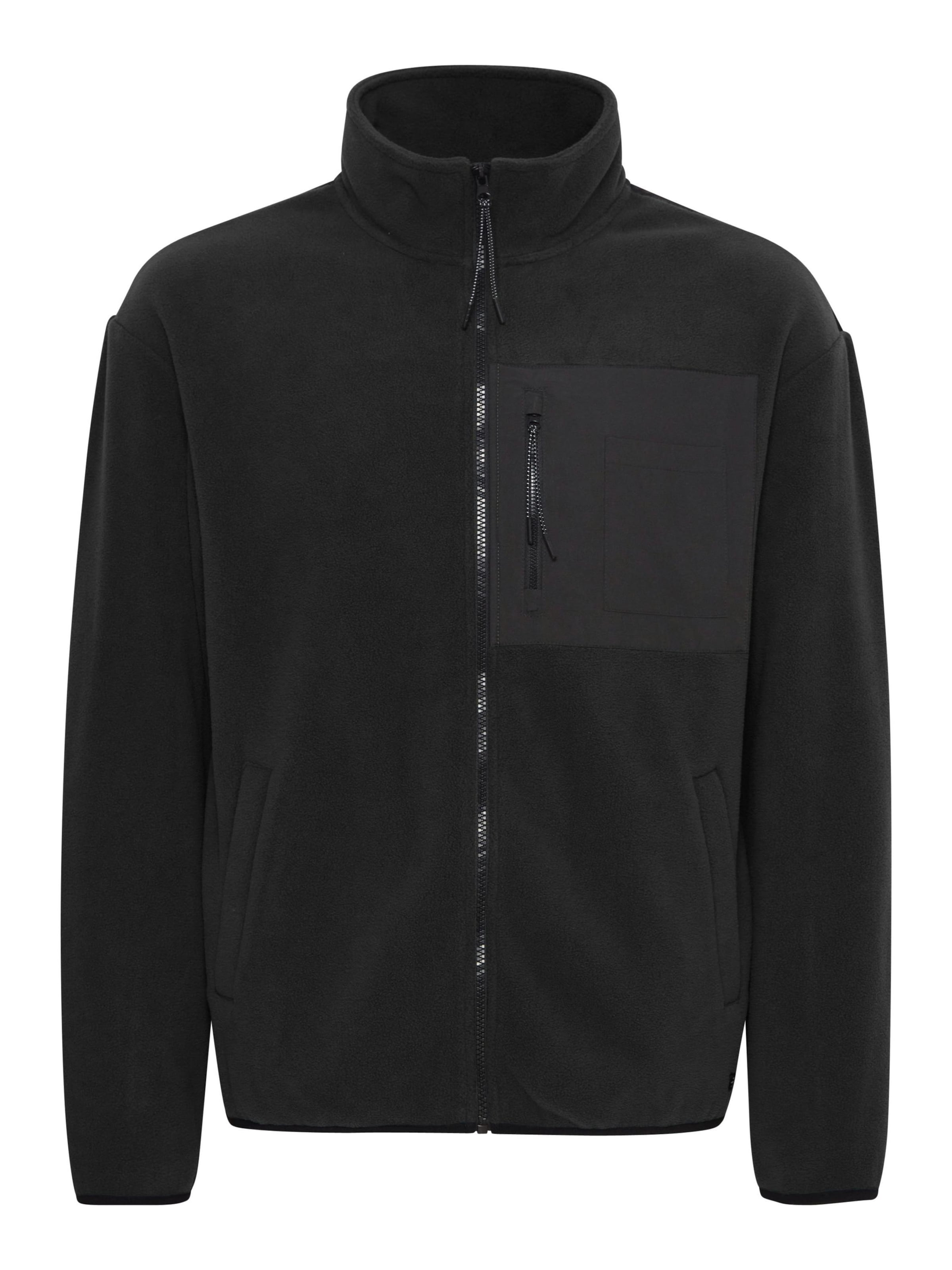 BLEND Fleecejacke in Schwarz: Vorderseite