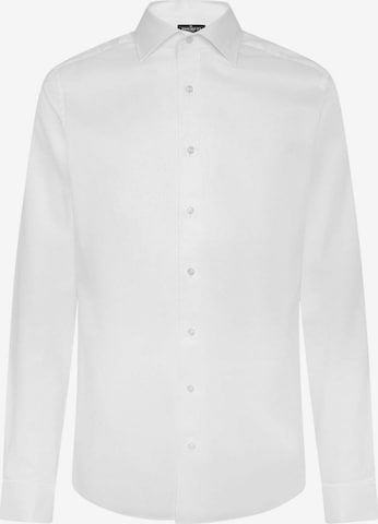 Coupe slim Chemise business Hackett London en blanc : devant