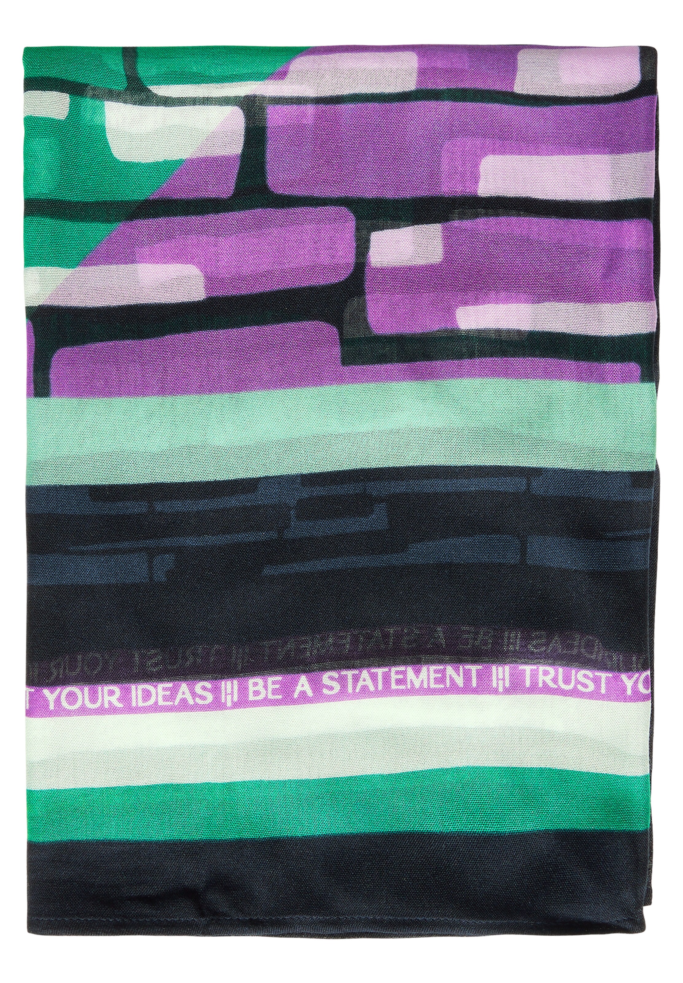 CECIL Tuch in marine / türkis / lila / schwarz / weiß, Produktansicht