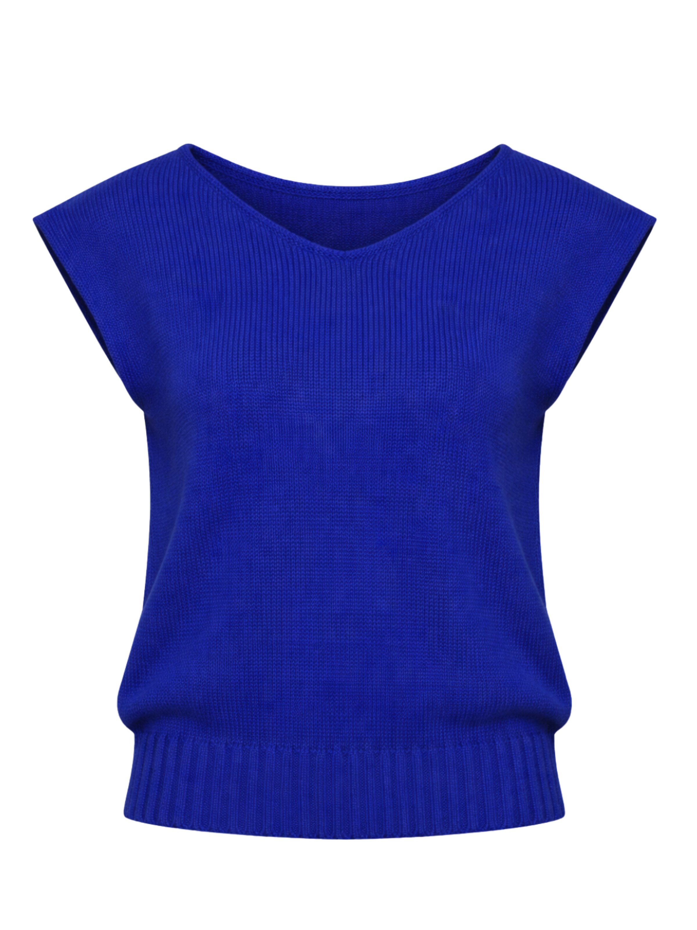 Süel knitwear - Top de punto 'Carlos' en azul: frente