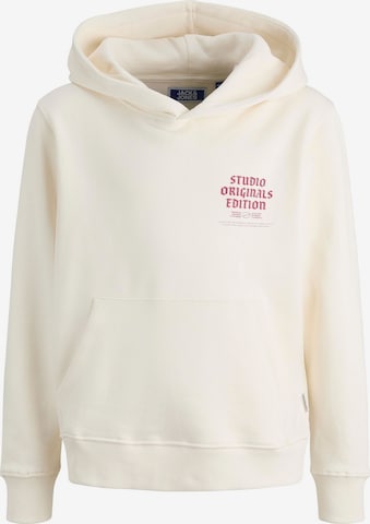 Jack & Jones Junior Sweatshirt in Wit: voorkant