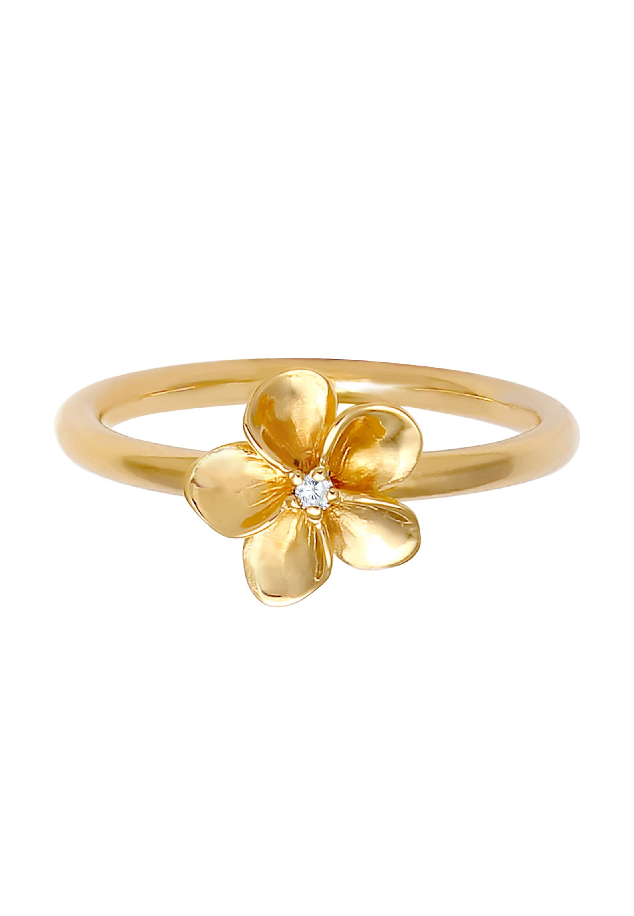 Frauen Schmuck Nenalina Ring 'Blume' in Gold - QN27397