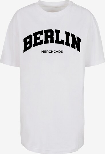 Merchcode Oversizeshirt 'Berlin Wording' in schwarz / weiß, Produktansicht