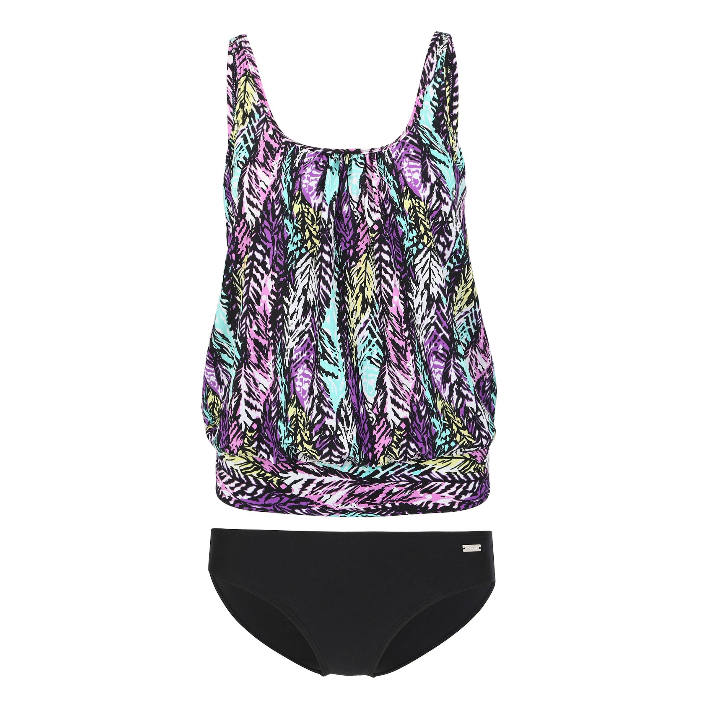 LASCANA T-Shirt Tankini in Schwarz: Vorderseite