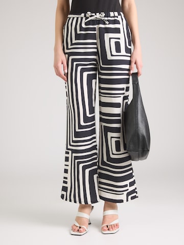 Hailys Wide Leg Housut 'Li44se' värissä musta: etupuoli