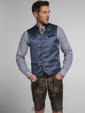 SPIETH & WENSKY Traditional Vest 'Albin' in Blue: front