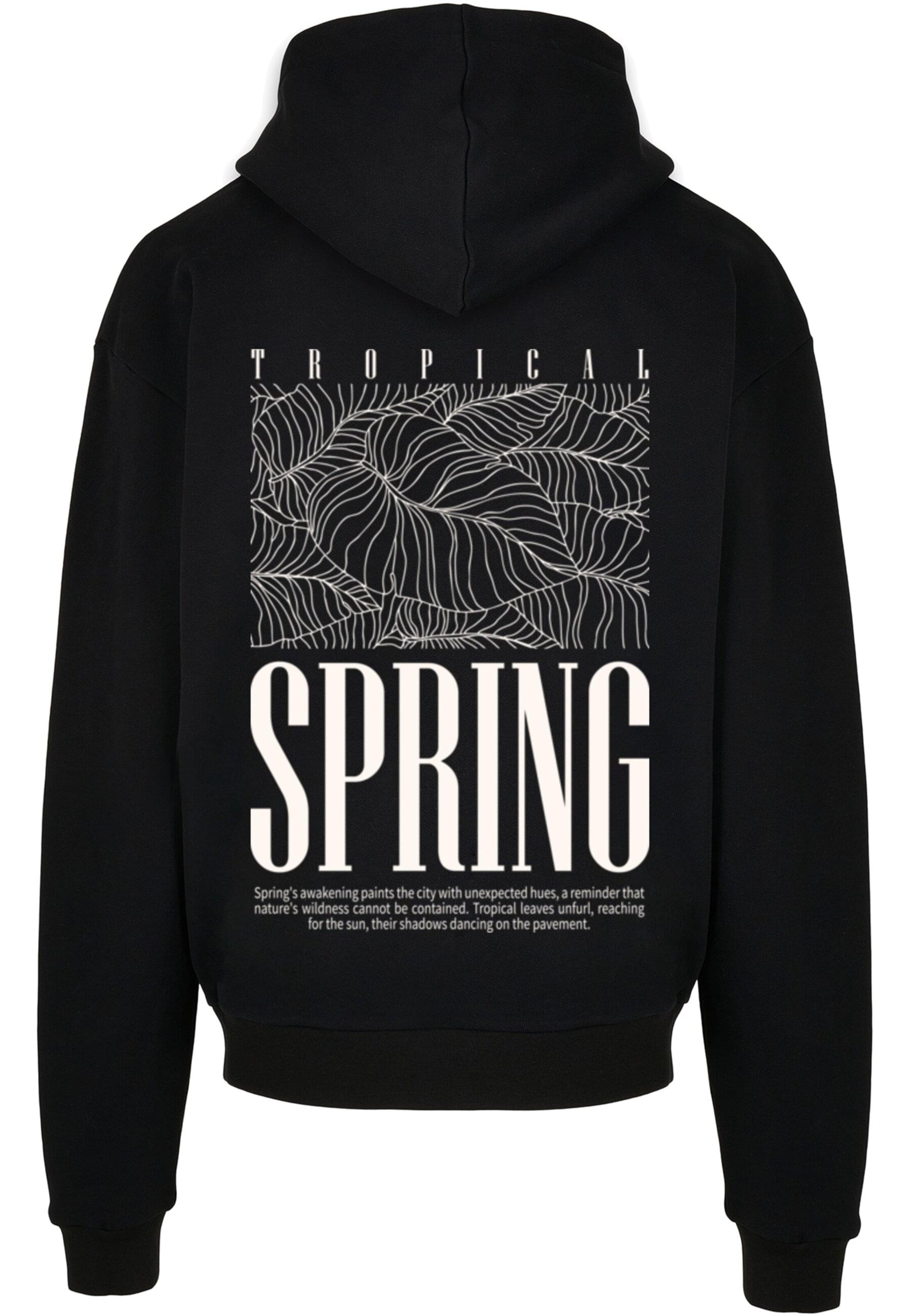Merchcode Sweatshirt 'Tropical Spring' in Black