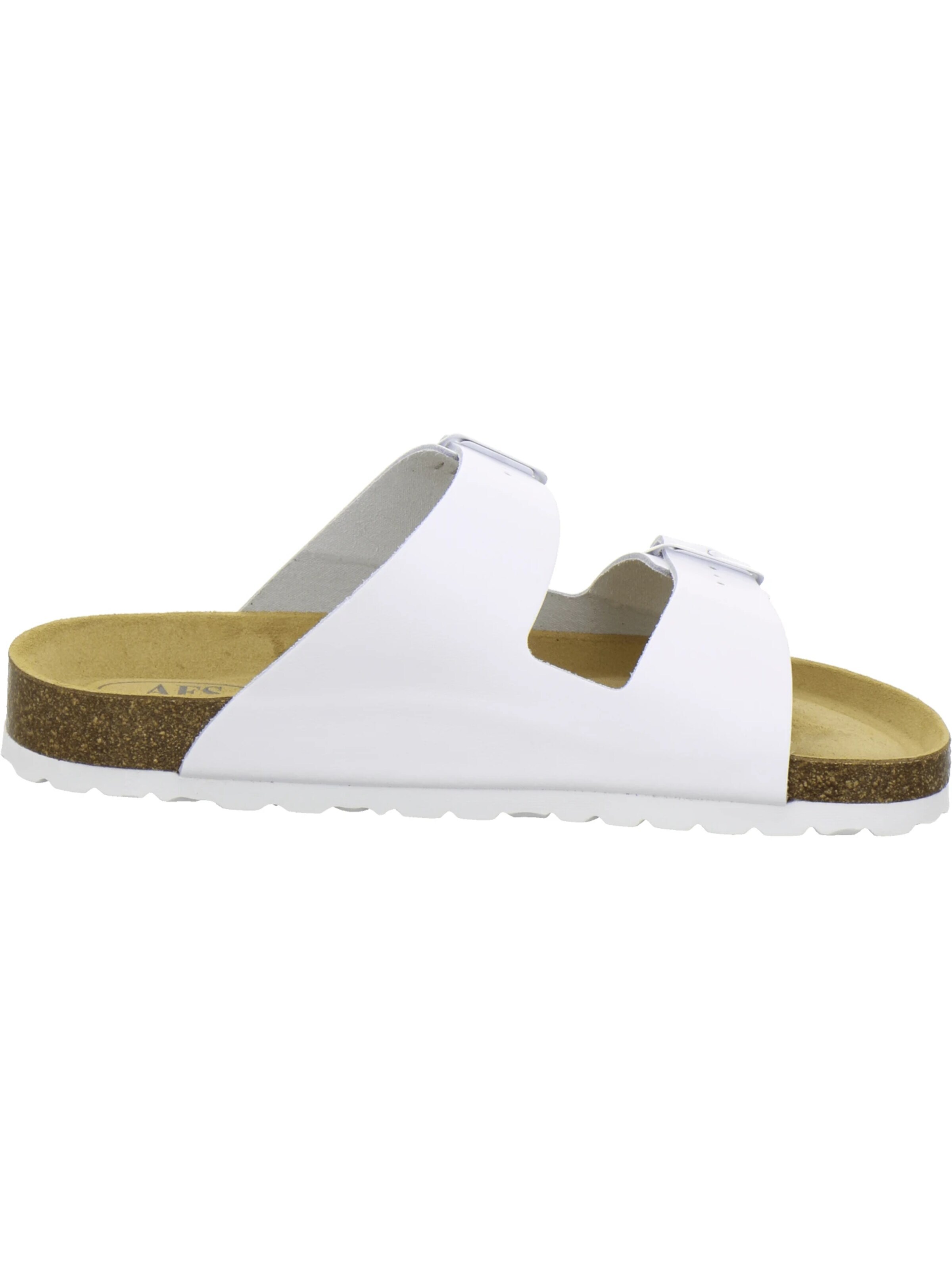 AFS-Schuhe - Zapatos abiertos 'Pantoletten Herren Zweischnaller weiß Glattleder' en blanco
