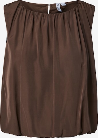 PIECES Top 'JILIA' in Brown: front