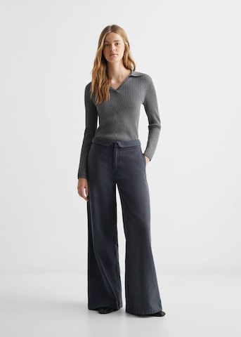 Wide Leg Pantalon MANGO TEEN en gris