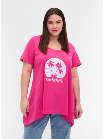 Zizzi Shirt in Pink: front