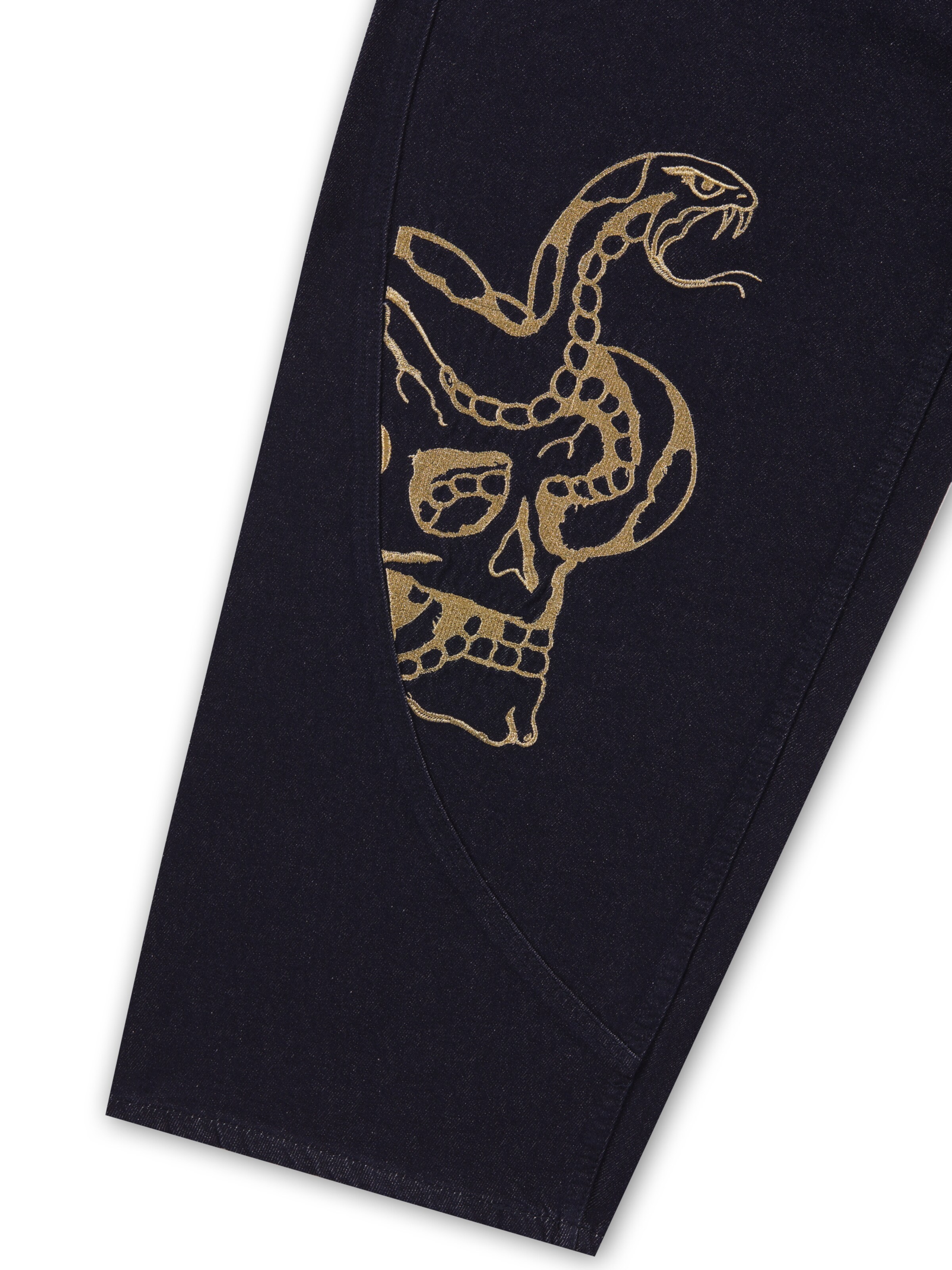 Wide Leg Jean Ed Hardy en bleu : au dessus