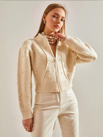 Cardigan 'Strickjacken' Bianco Lucci en beige