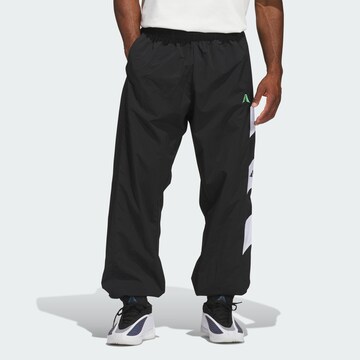 Effilé Pantalon de sport 'Anthony Edwards Foundation' ADIDAS PERFORMANCE en noir : devant